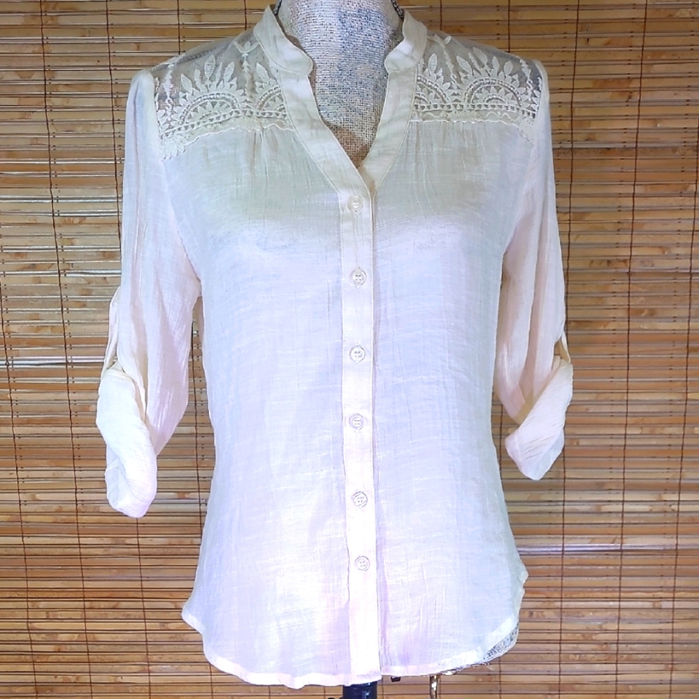 Embroidered Lace Embellished Top